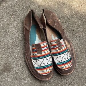 Ariat Brown and Multicolor Women's Moccasins